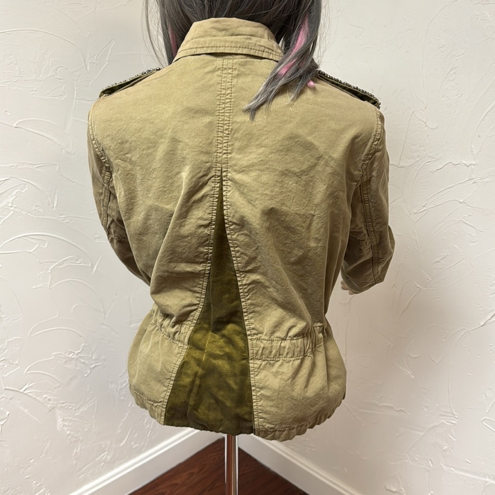 NEW Diesel Jacket in Military Green Size Small 70% Cotton 30% Silk - Picture 6 of 17